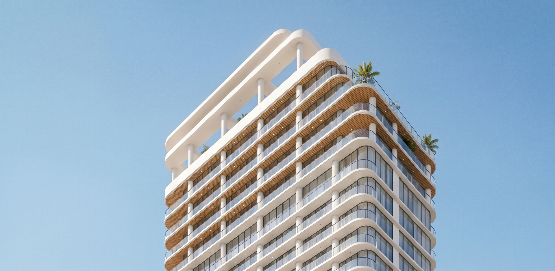 Crown of Spectre tower against Miami sky